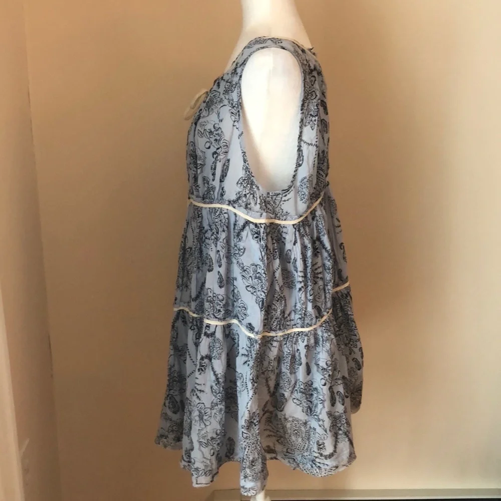 Free People Sundown Nightie Mini Dress Blue - Picture 8 of 16